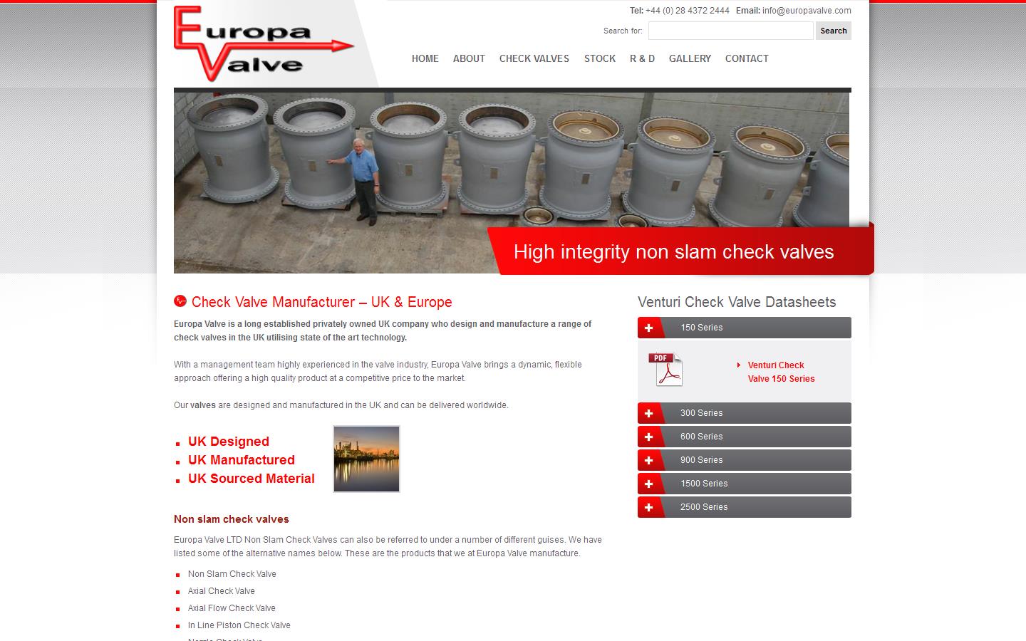 Europa Valve Website