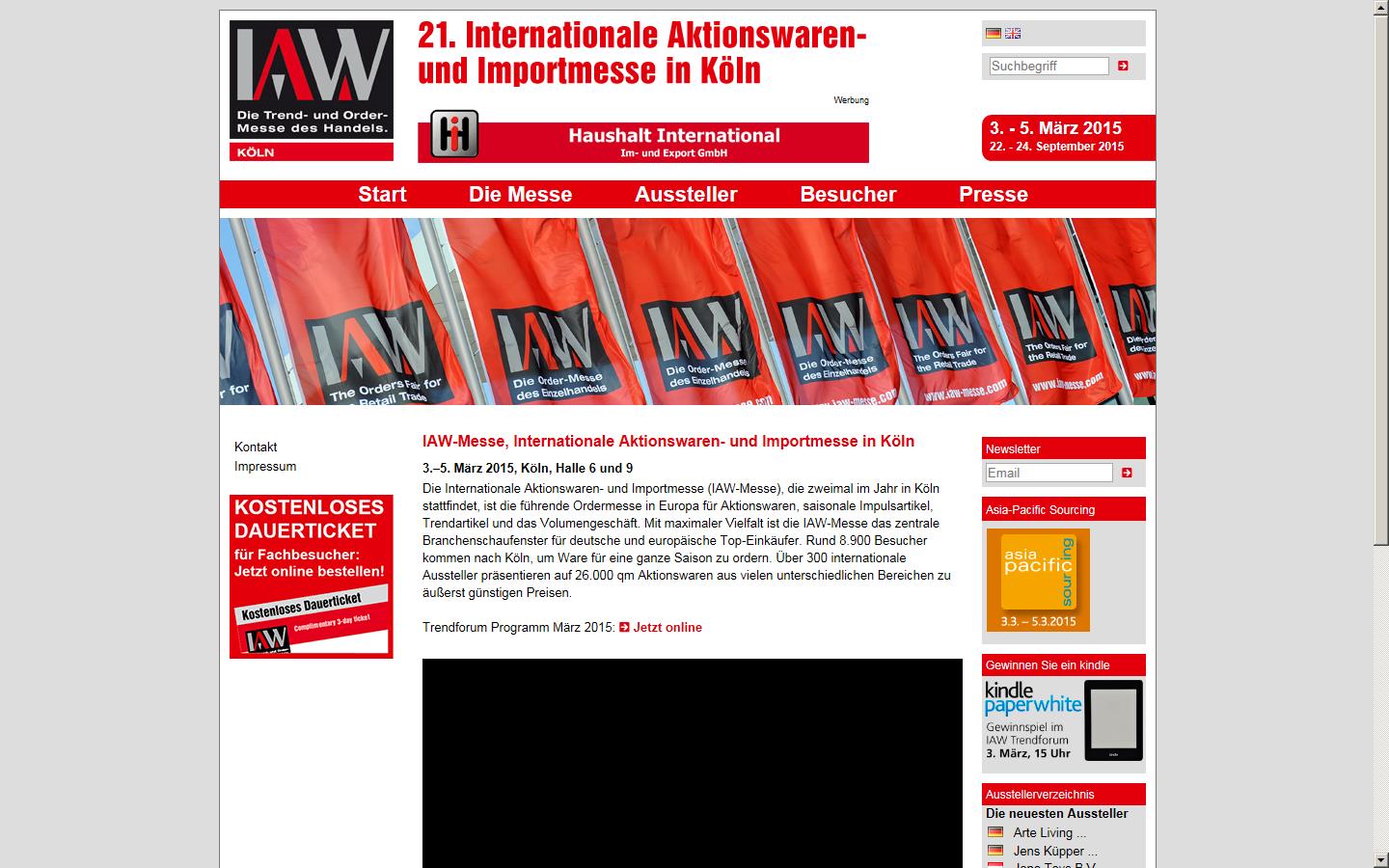 IAW MESSE Website