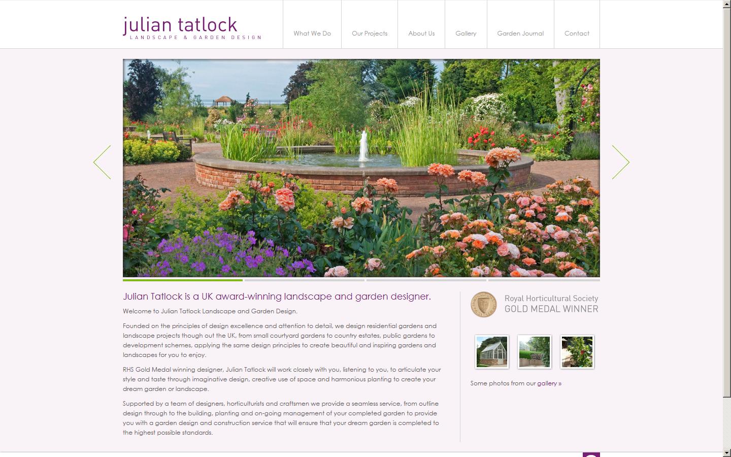 Julian Tatlock Landscape Design Website