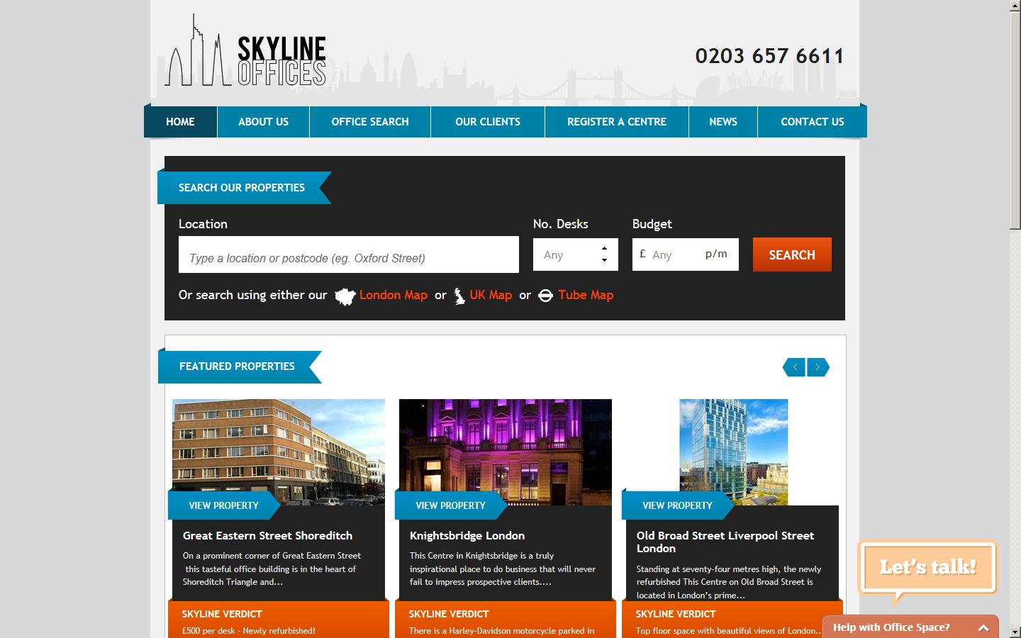 Skyline Offices Website