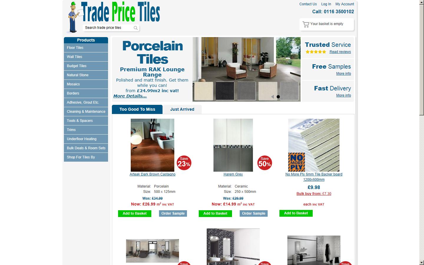 Trade Price Tiles Website