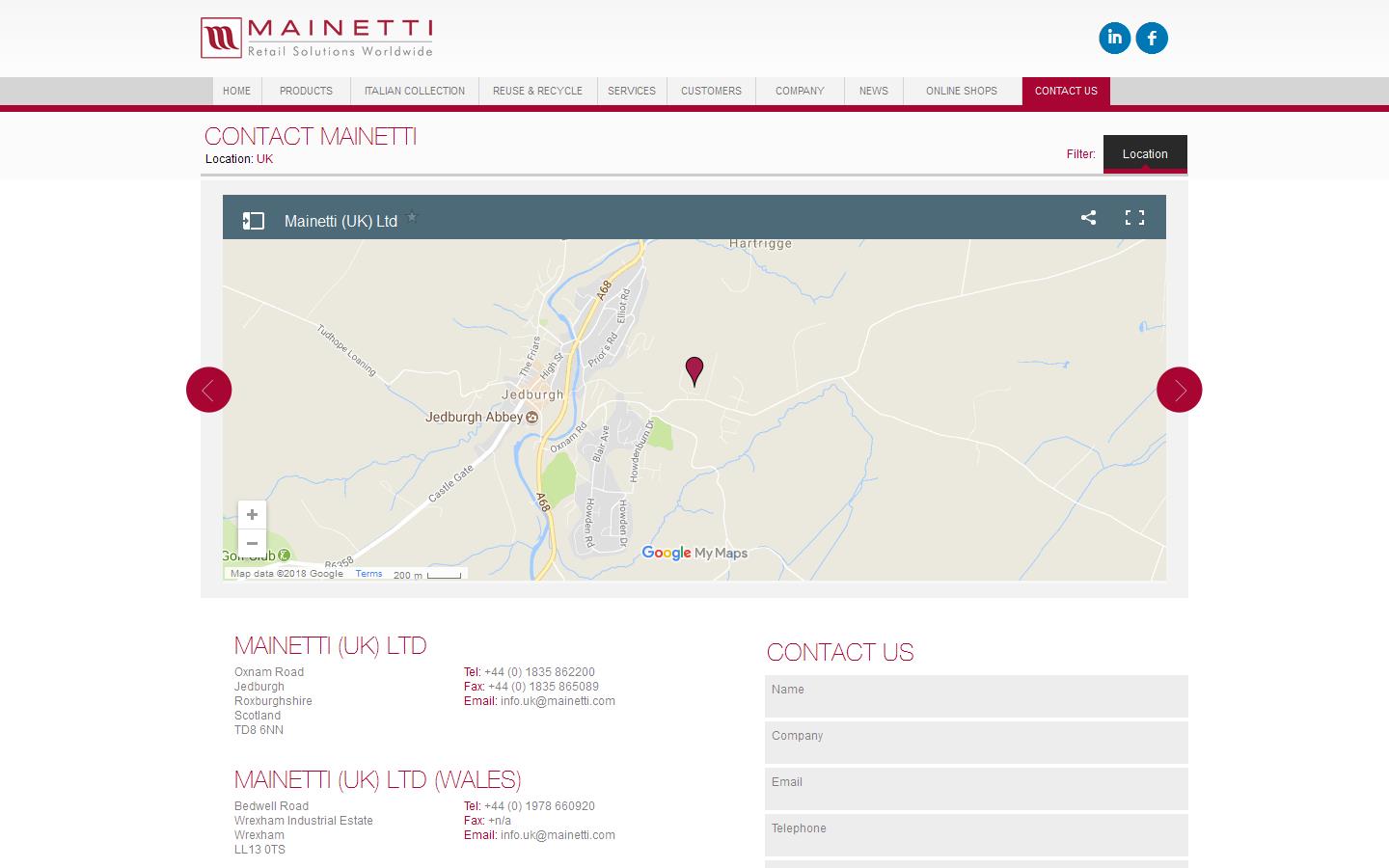 Mainetti Website