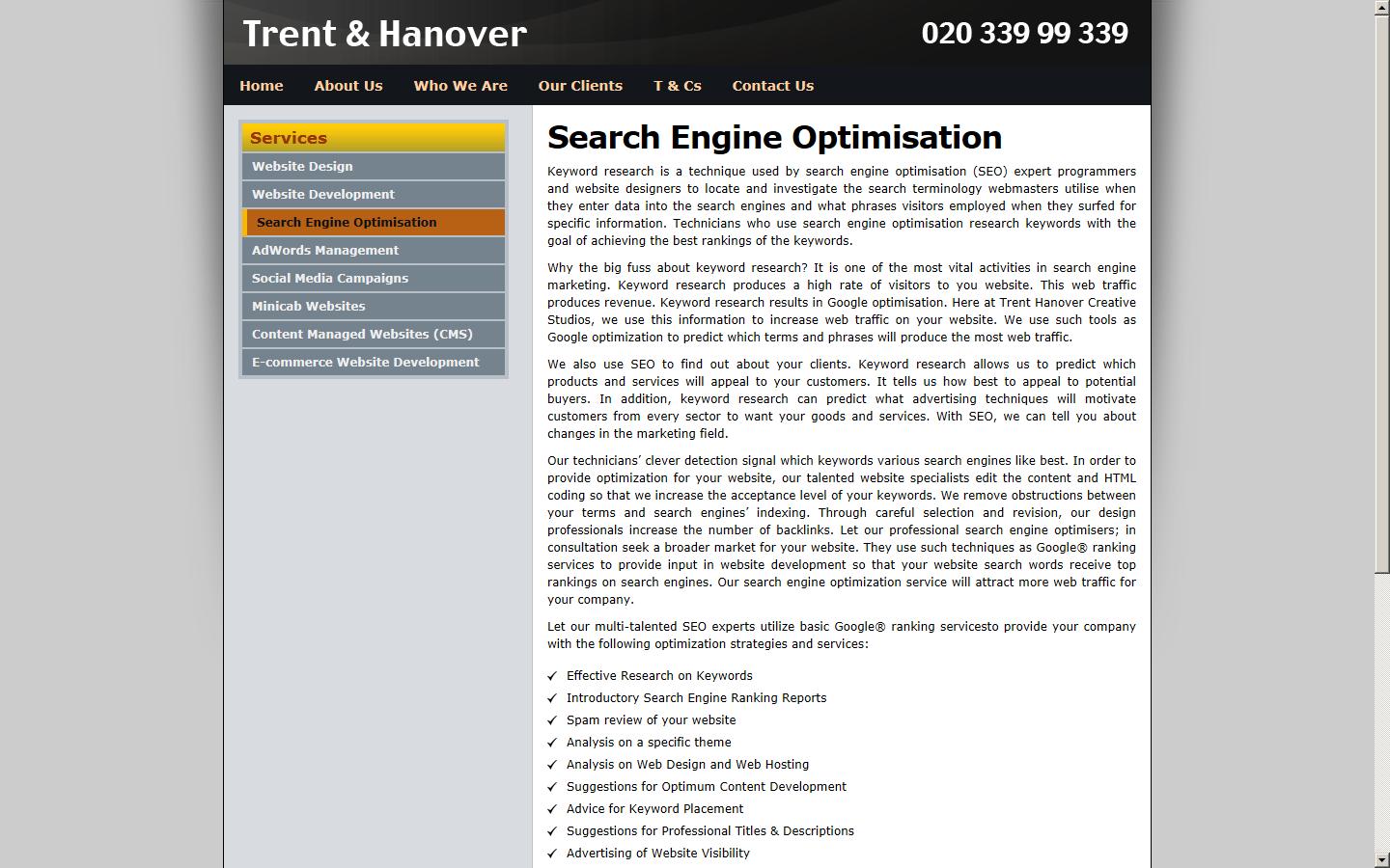 Trent Hanover Website