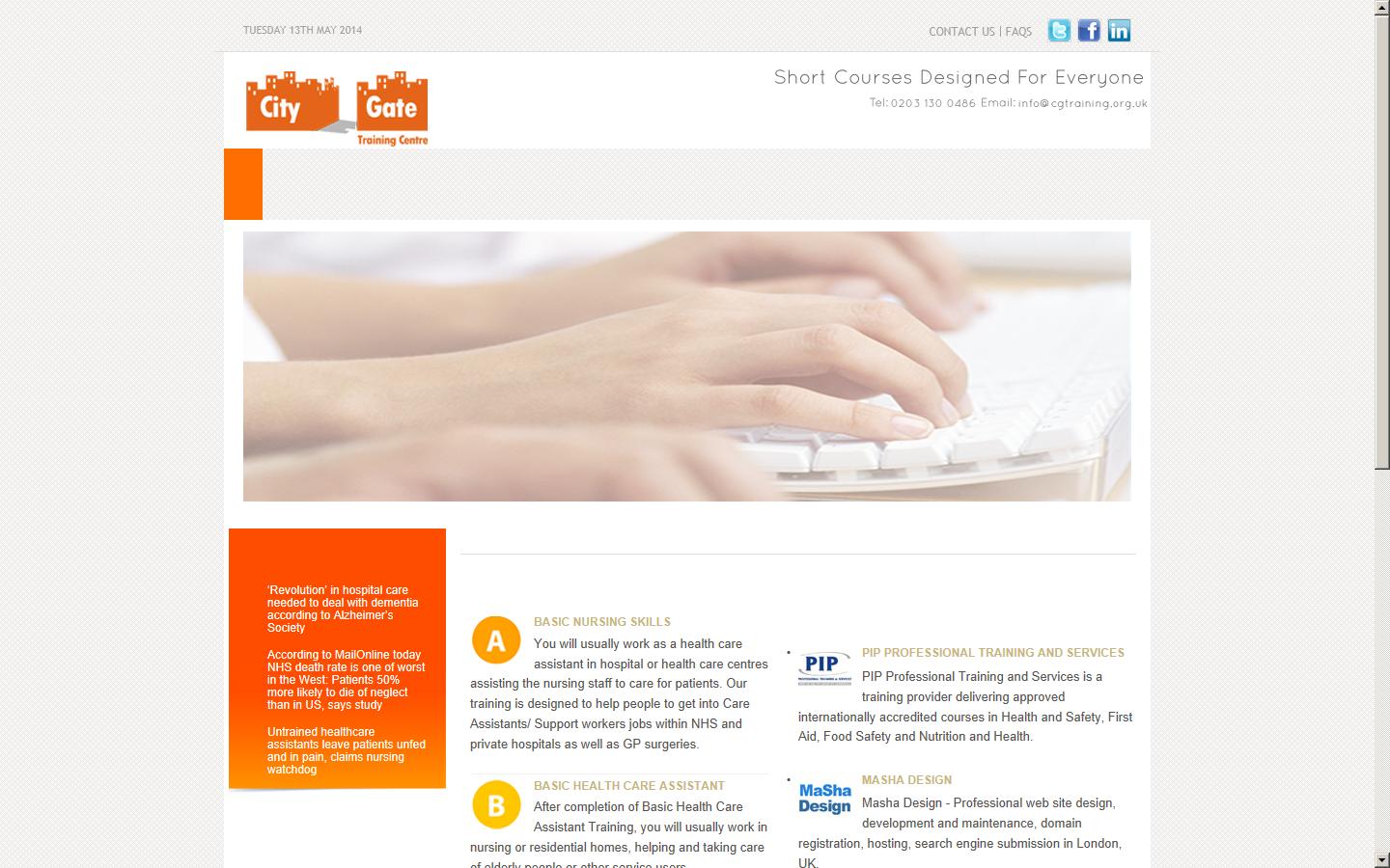 City Gate Training Centre Website