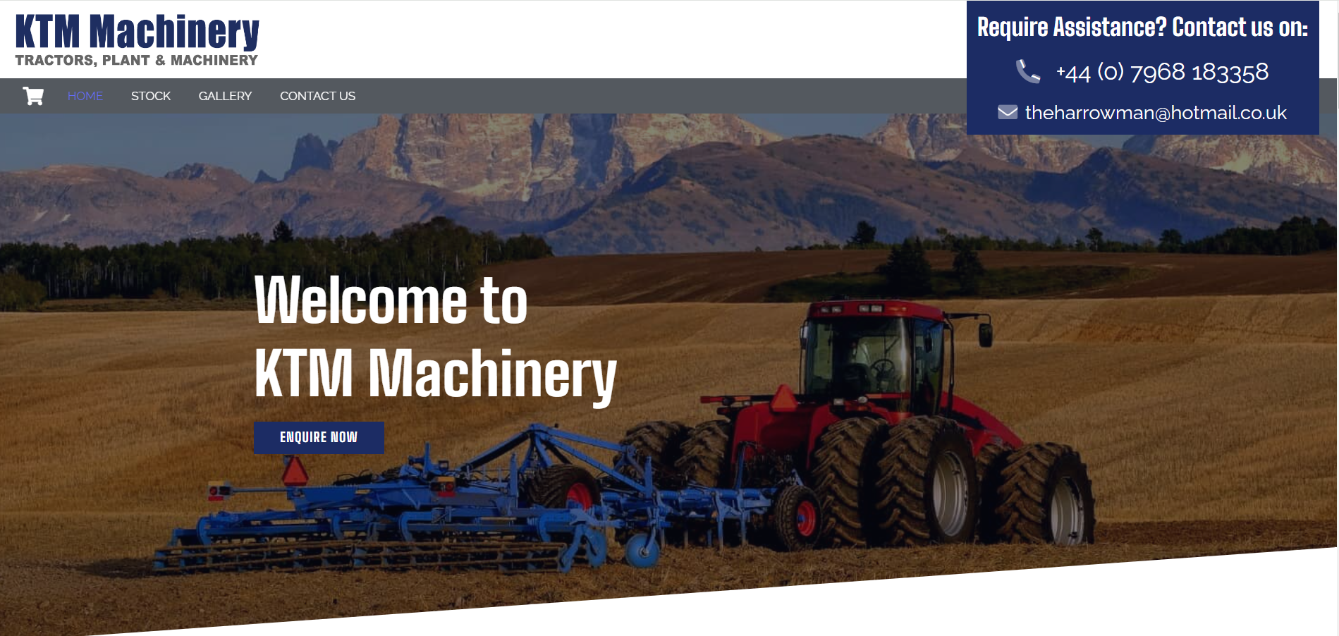 KTM Machinery Website