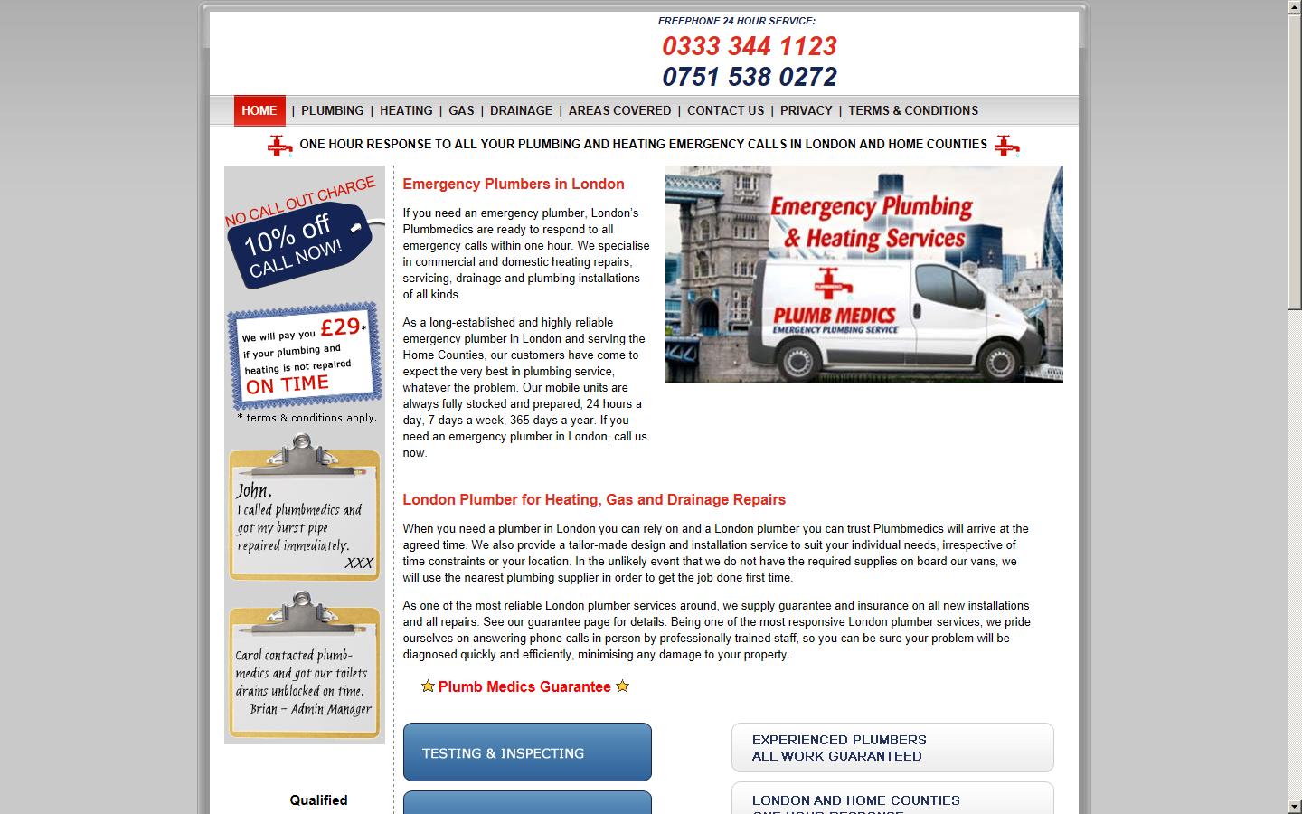 Plumbmedics Website