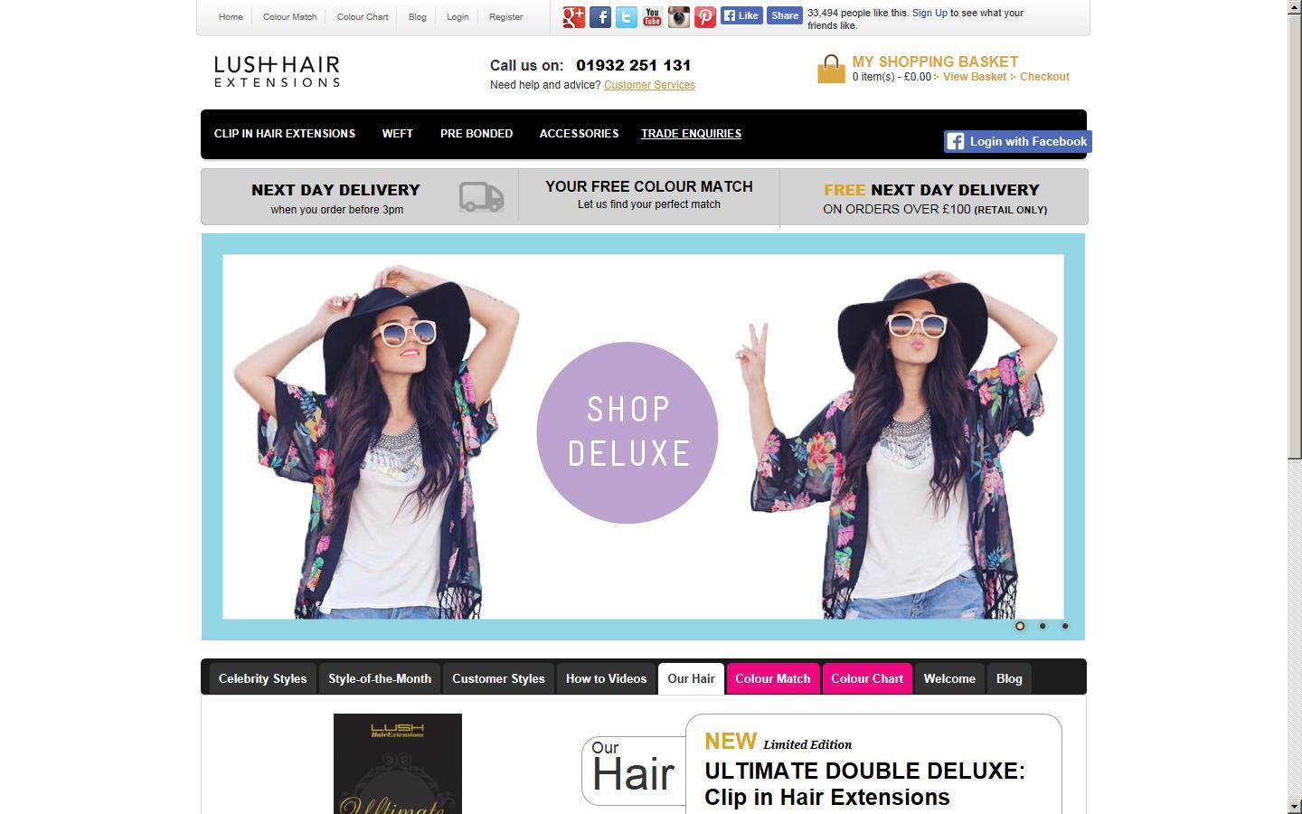 Lush Hair Extensions Website