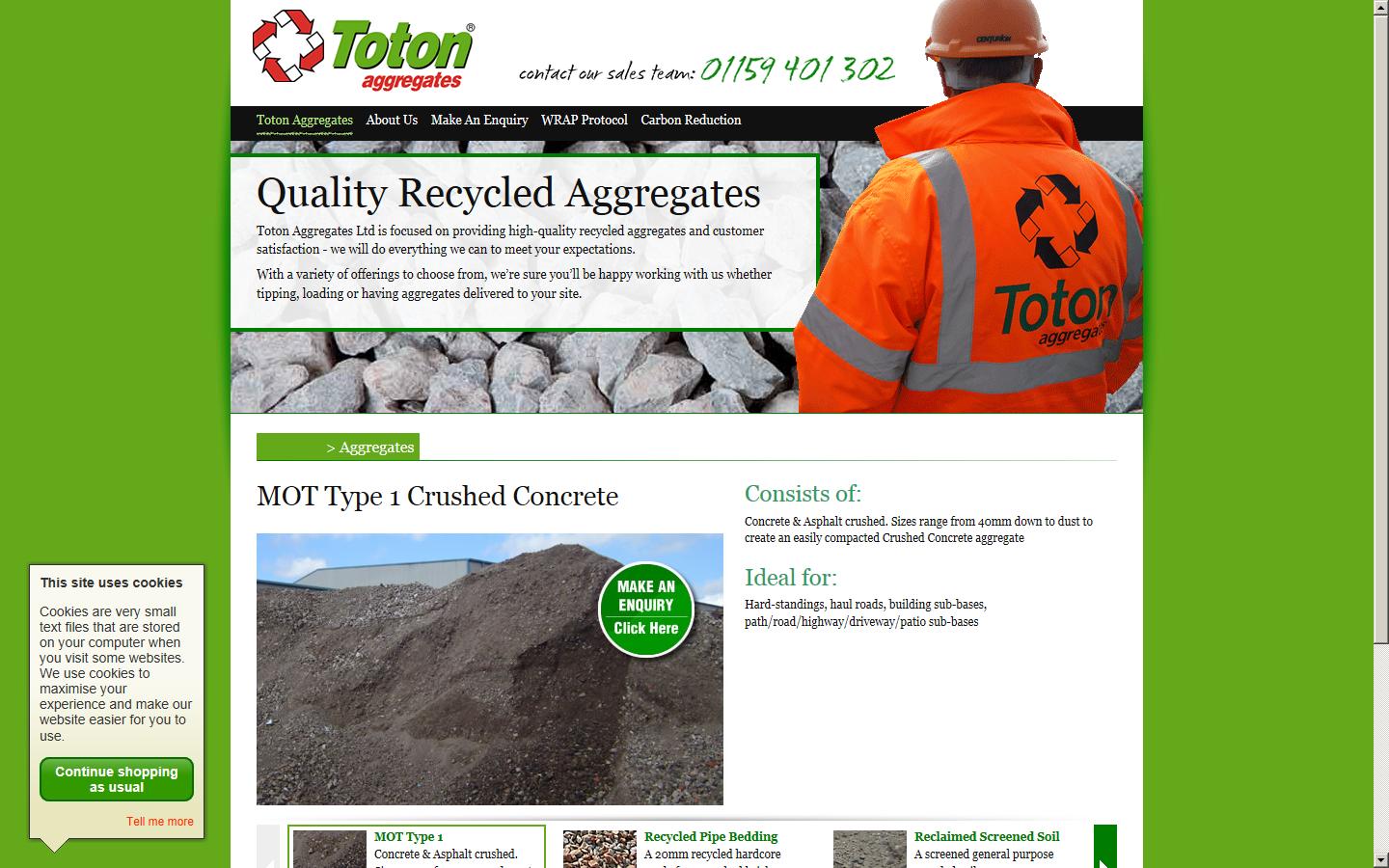 Toton Aggregates Website