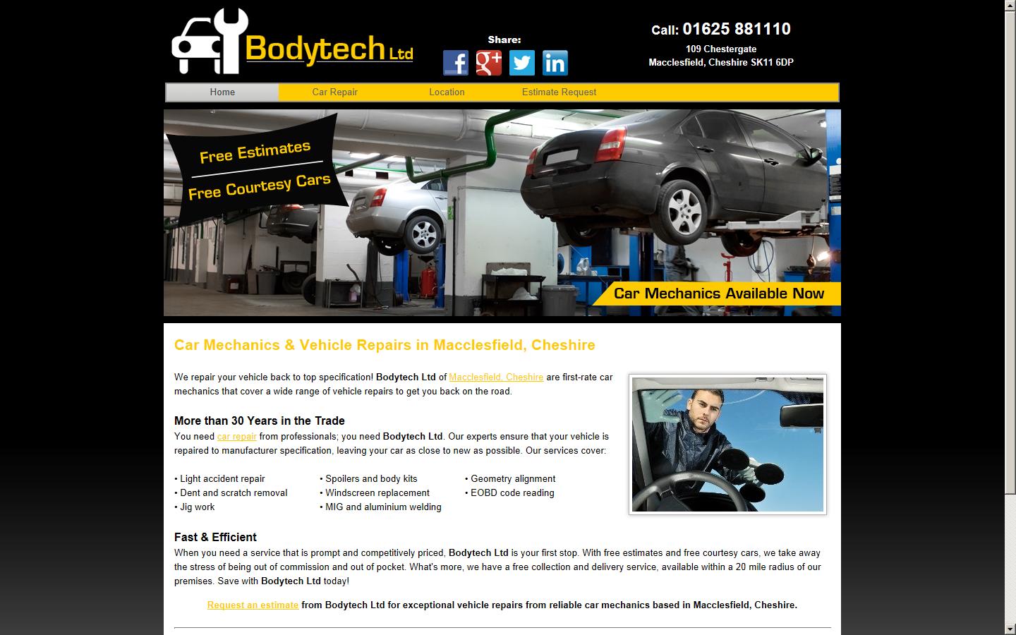 Bodytech Ltd Website