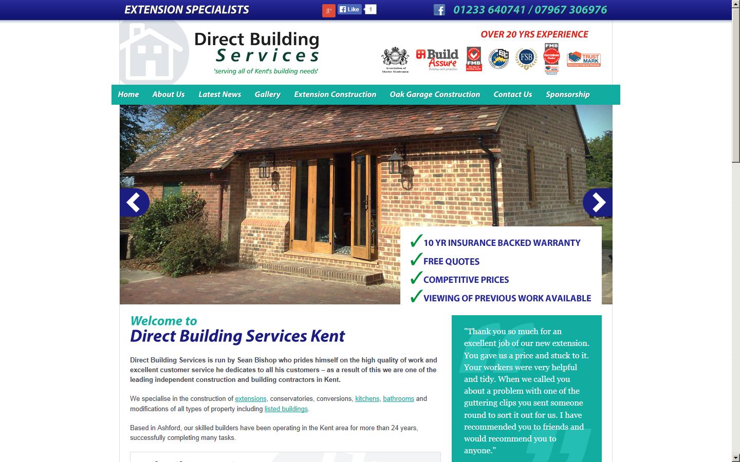 Direct Building Services Website