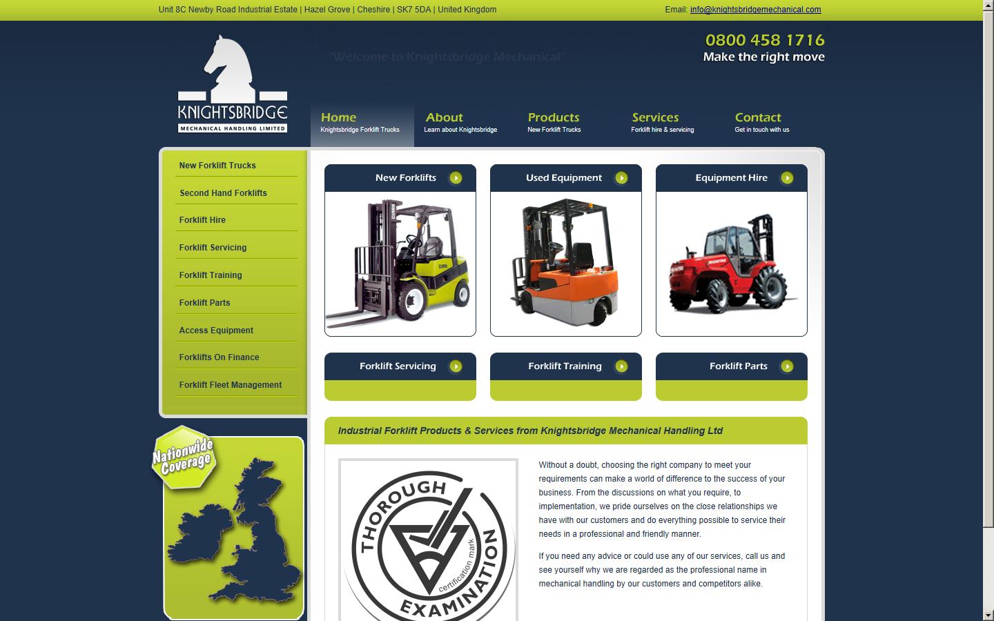 Knightsbridge Mechanical Handling Ltd Website