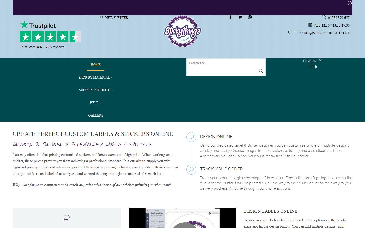 Stickythings Ltd Website