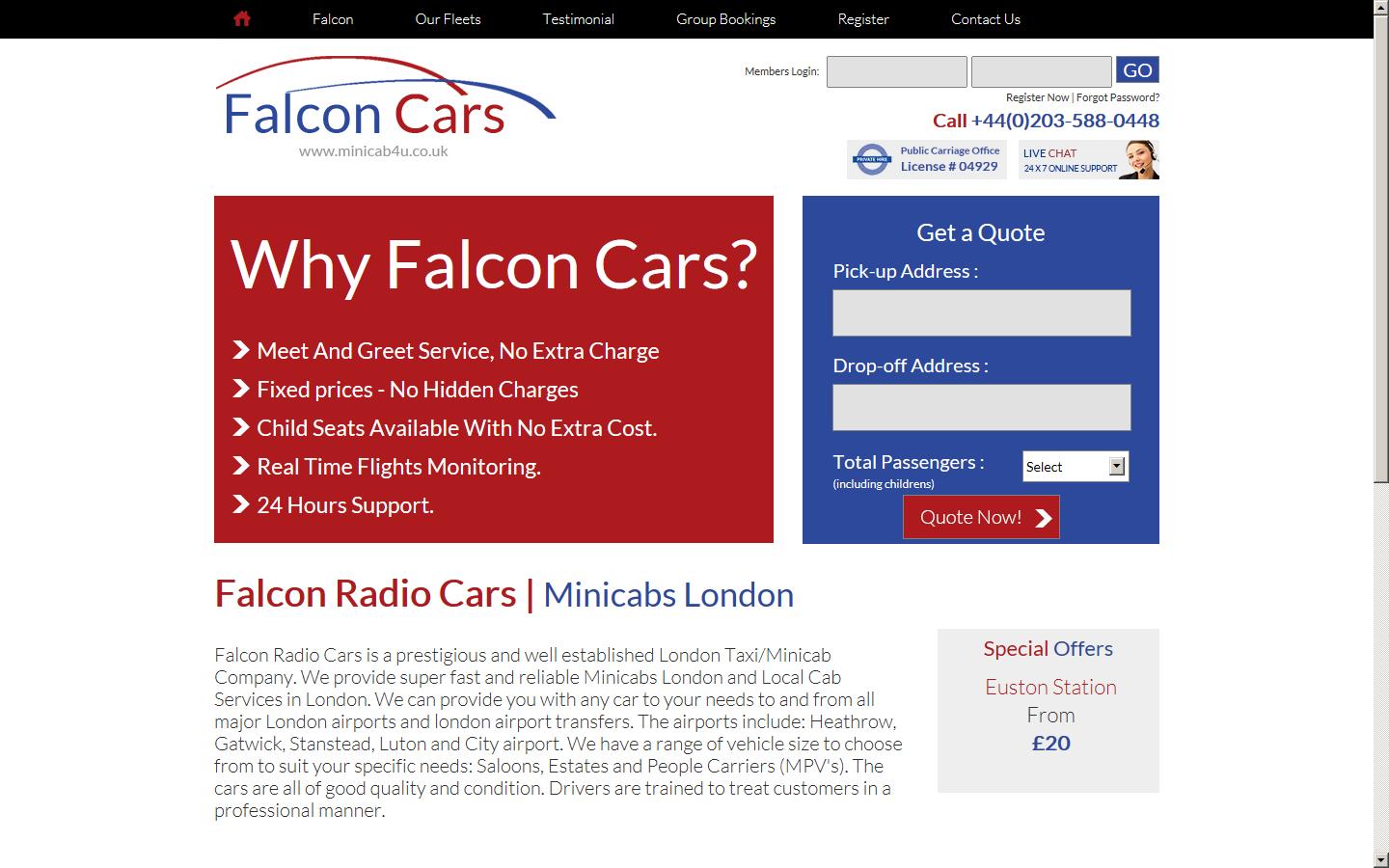 Falcon Cars Website