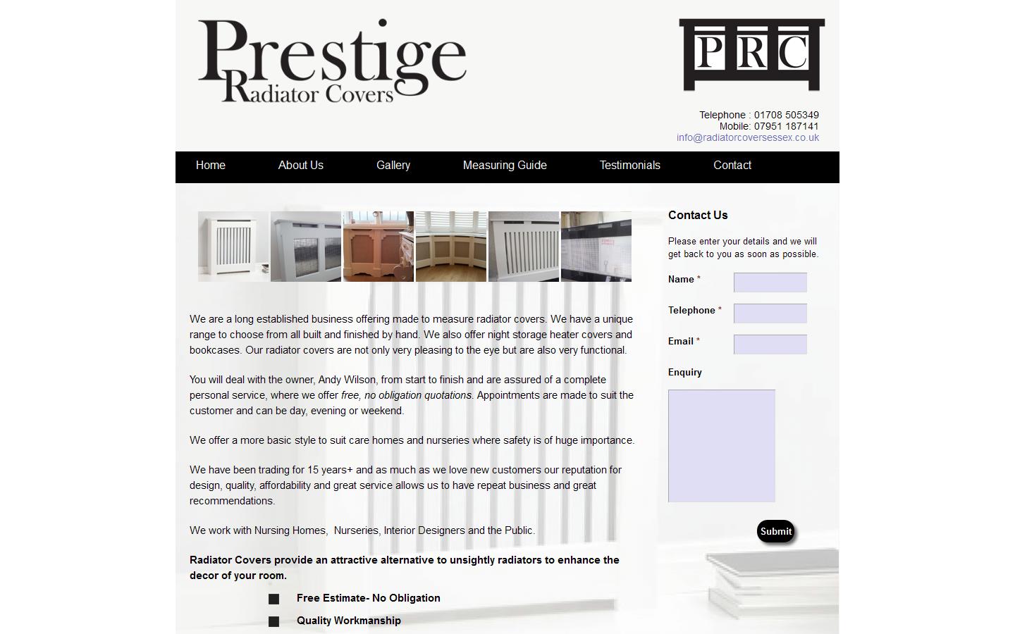 Prestige Radiator Covers ( Essex) Website