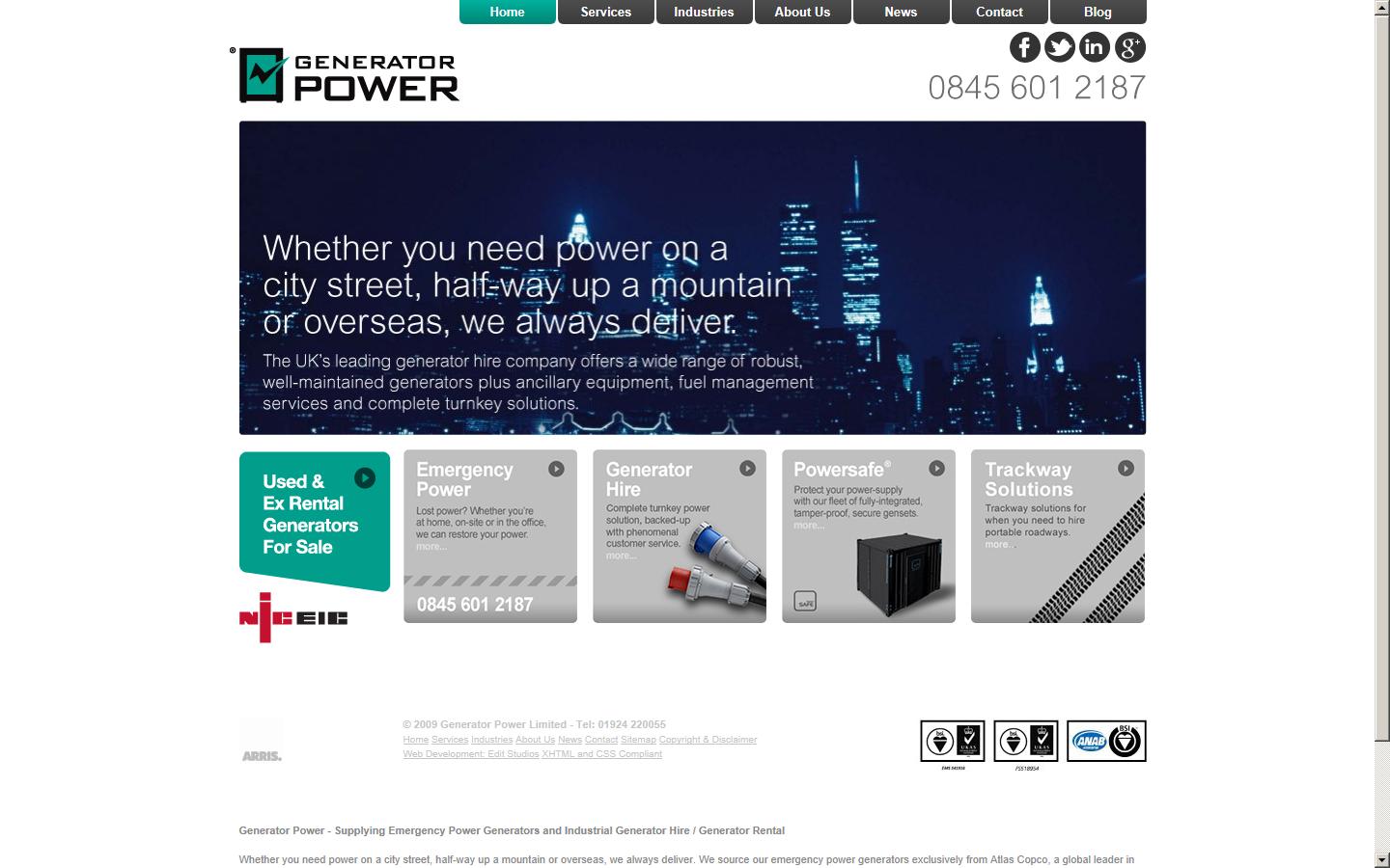 Generator Power Website