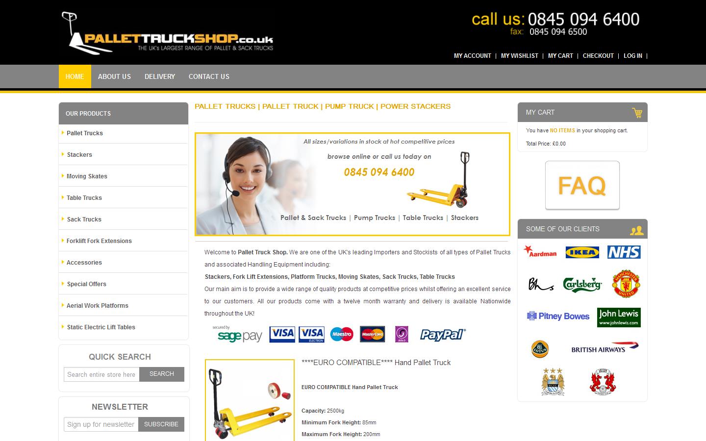 Pallet Truck Shop Website