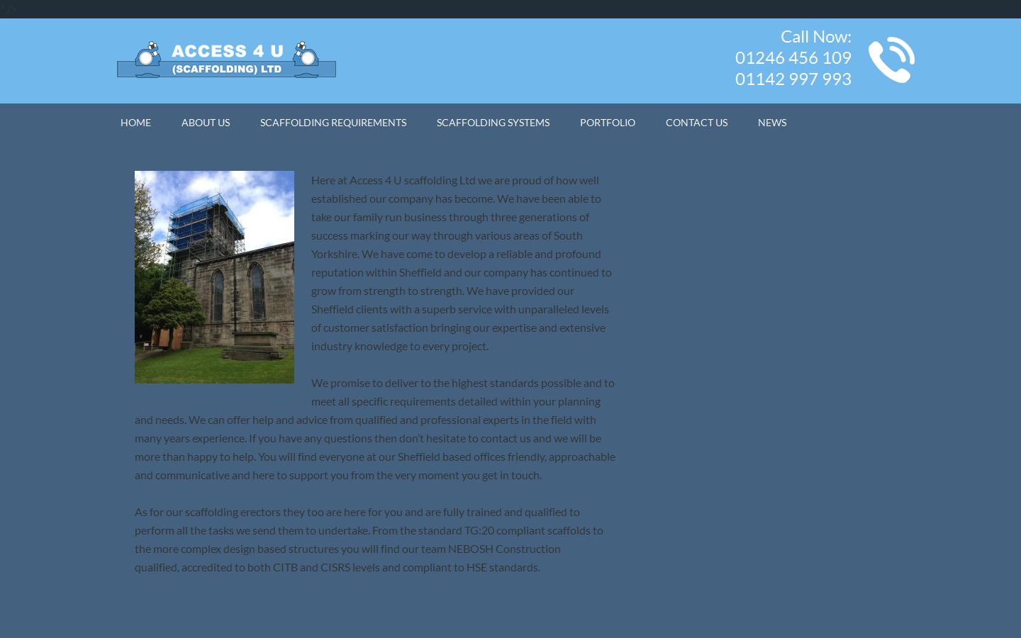 Access 4 U Scaffolding Ltd Website