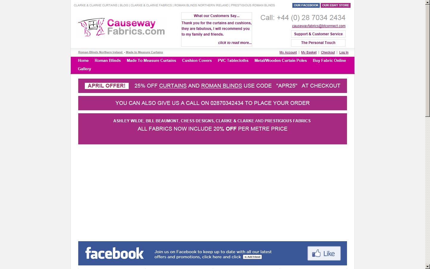 Causeway Fabrics Website