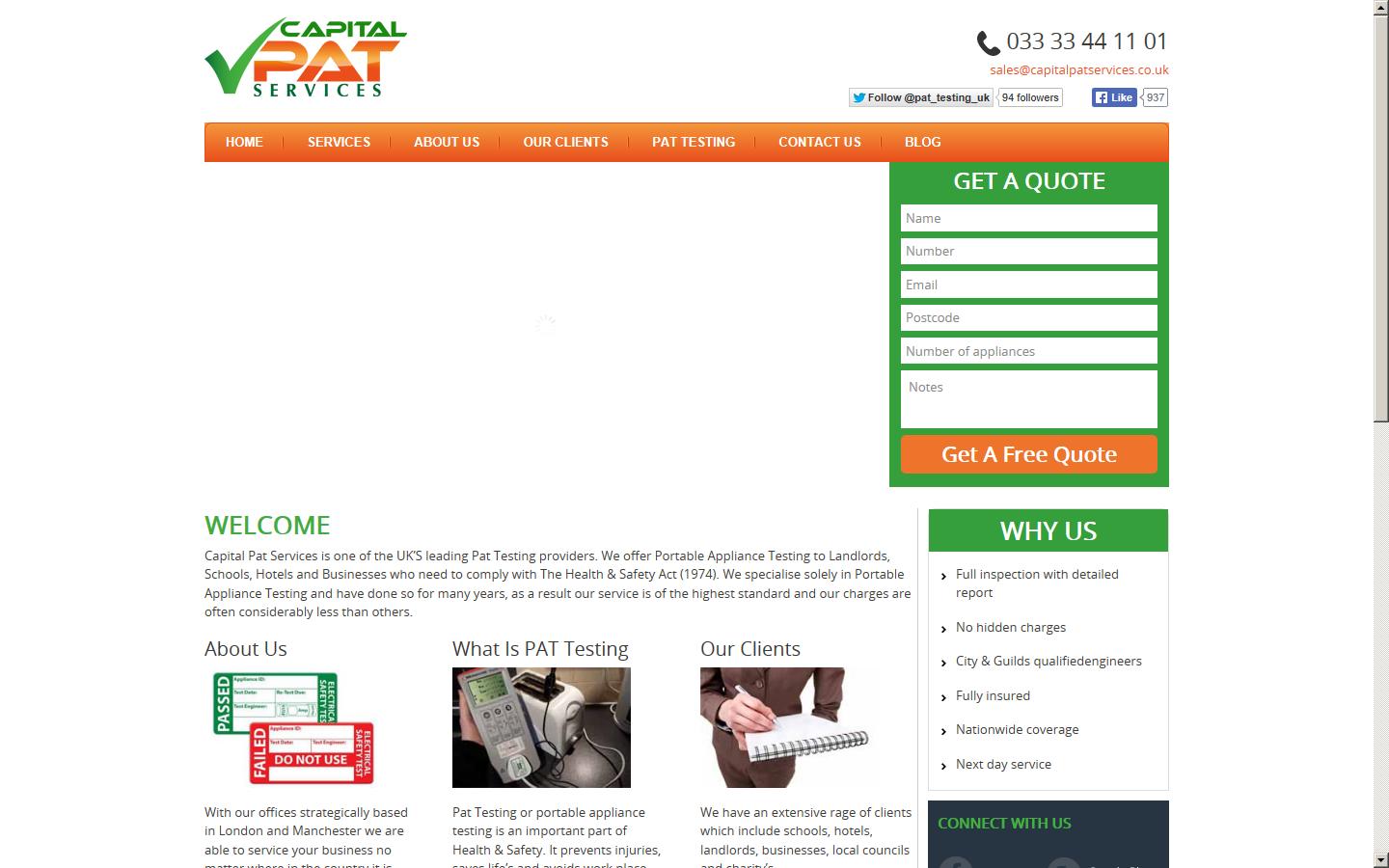 Capital PAT Services Website