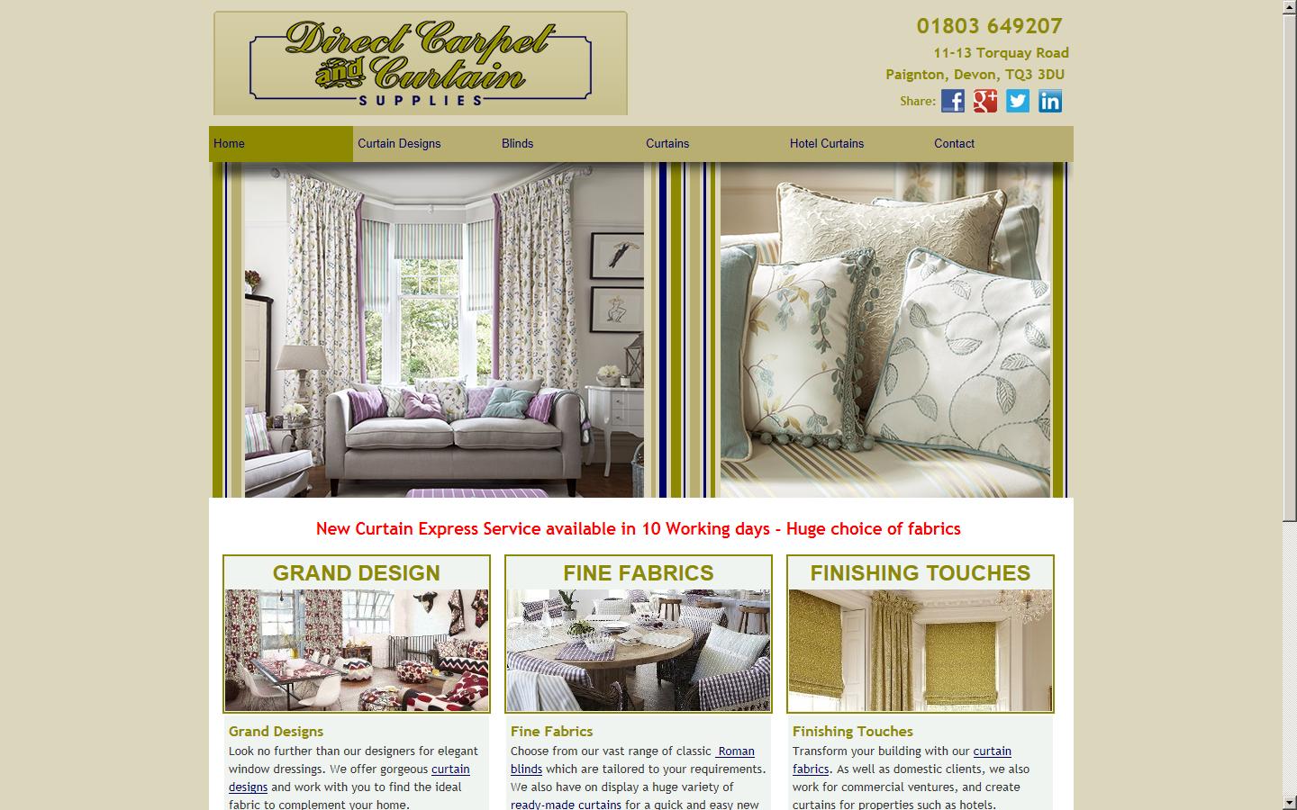 Direct Carpet and Curtain Supplies Website