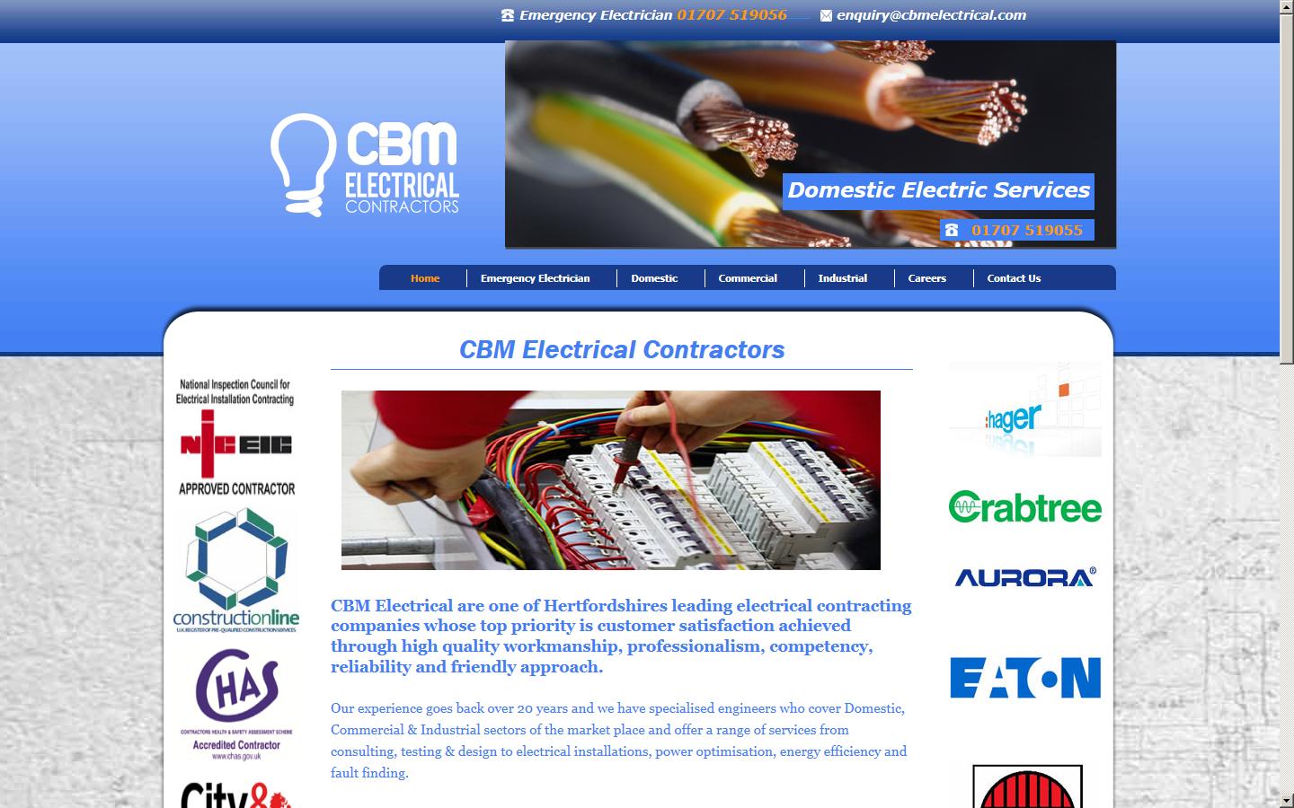 CBM Electrical Contractors Ltd Website
