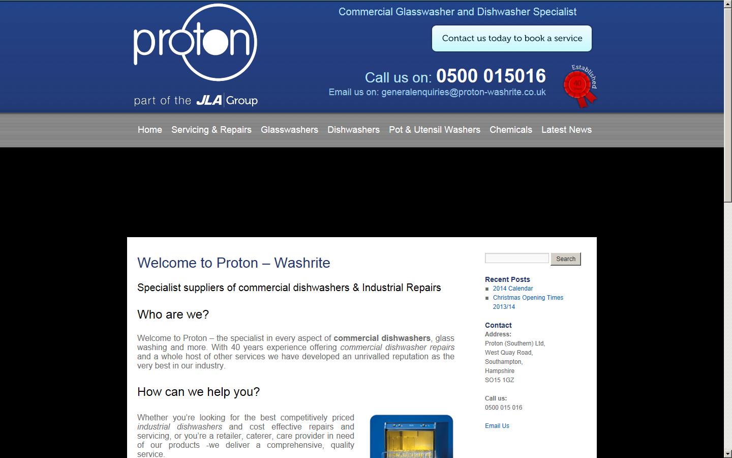 Proton &minus; Washrite Website