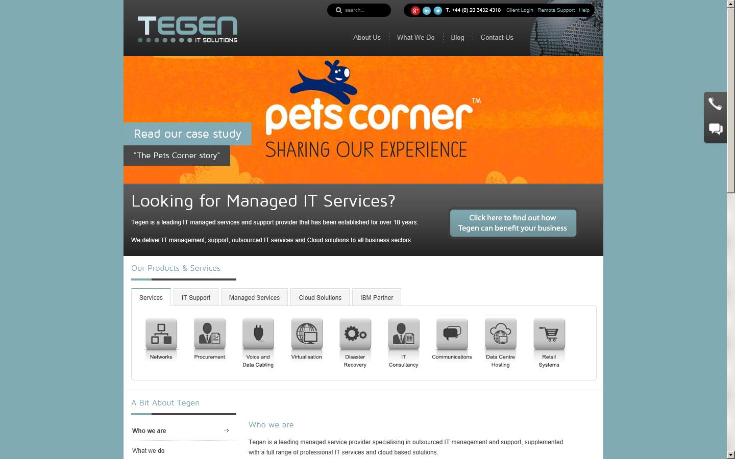 Tegen Ltd Website