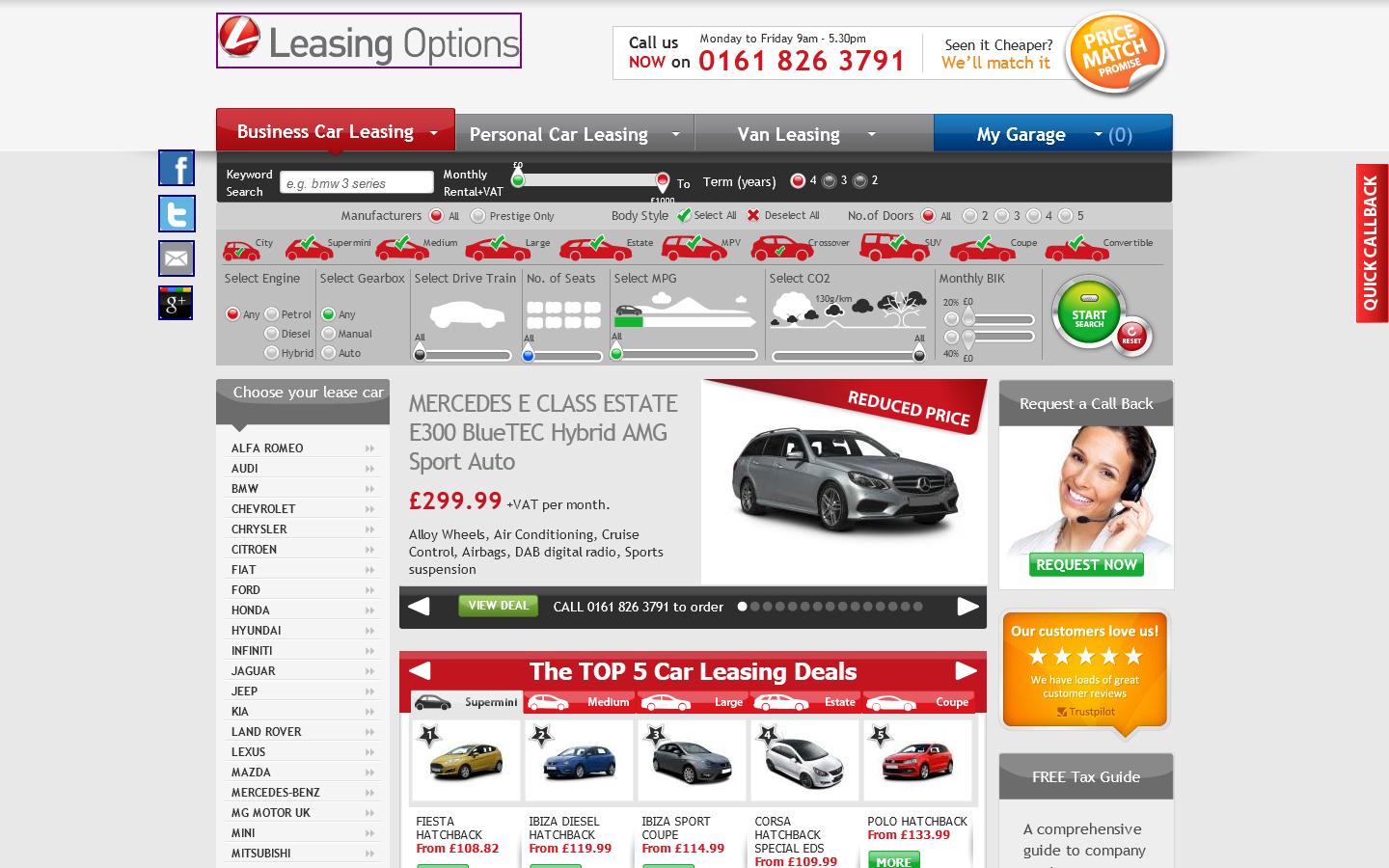 Leasing Options Ltd Website