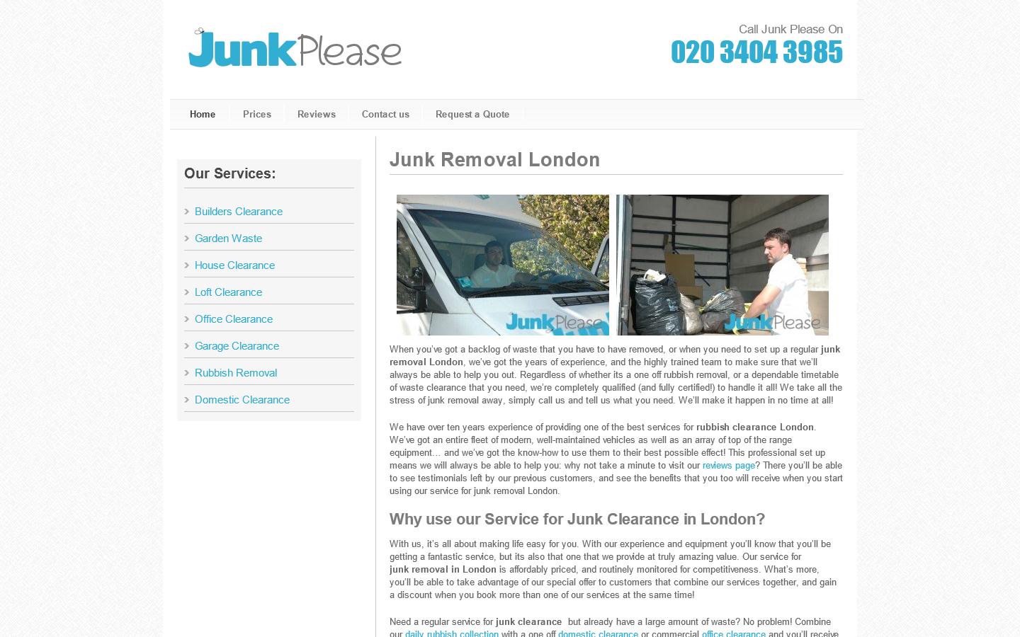 Junk Please Website