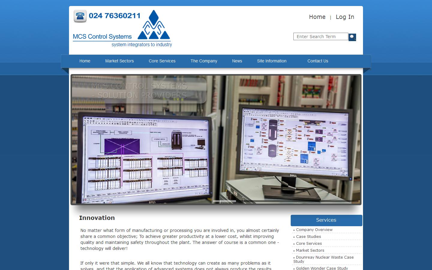 MCS Control Systems Website