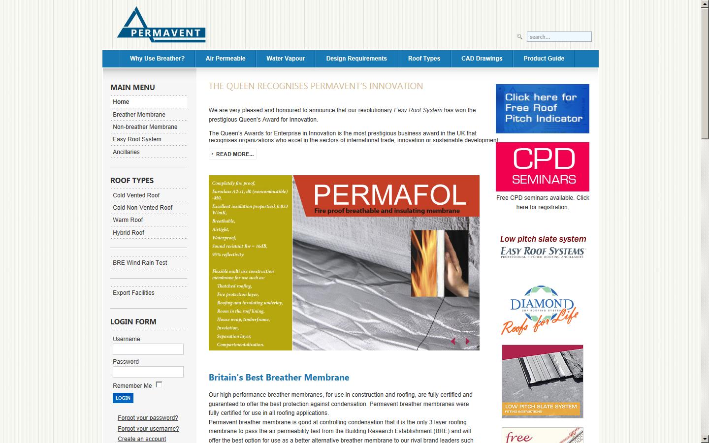 Permavent Ltd Website