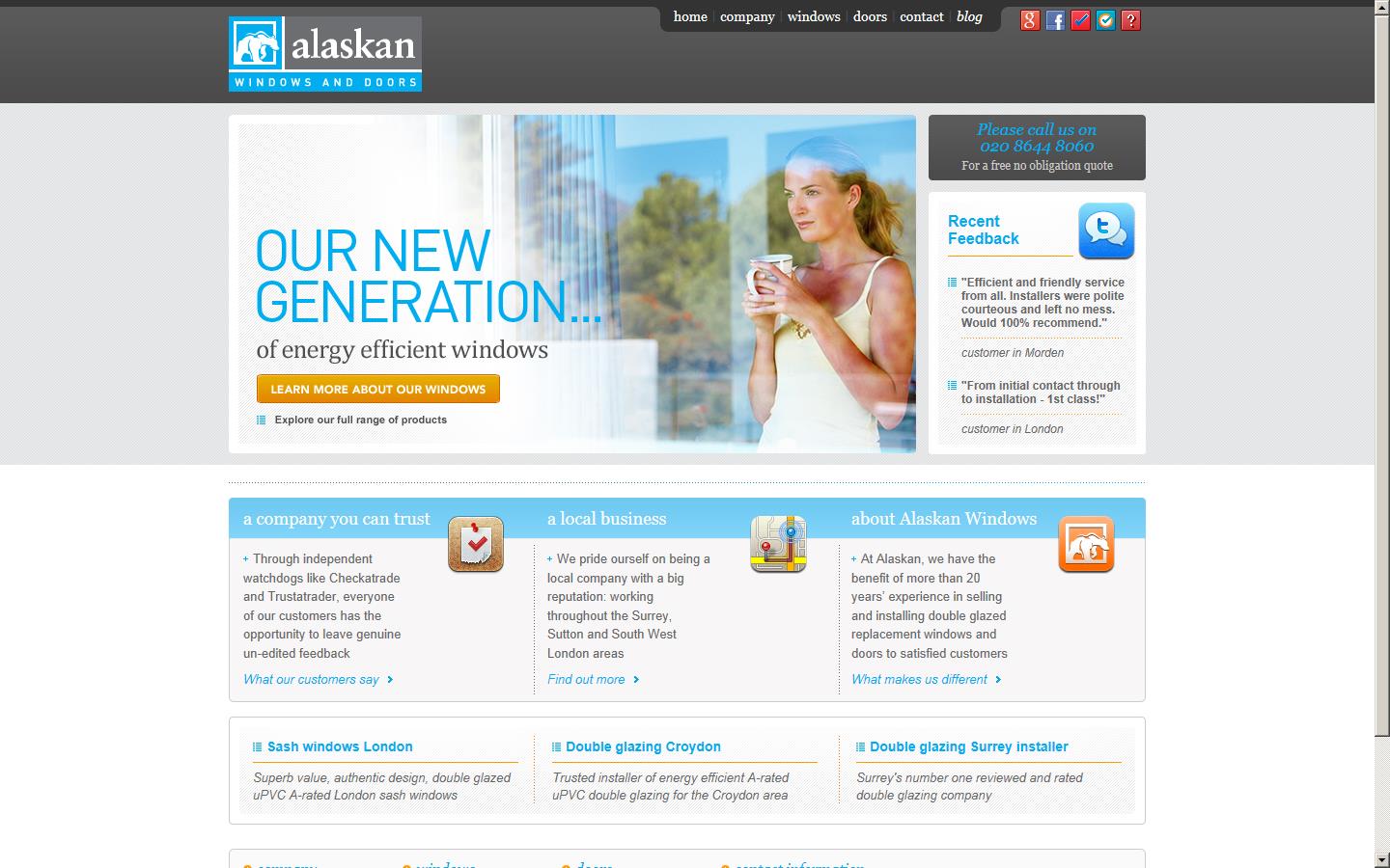 Alaskan Windows Ltd Website