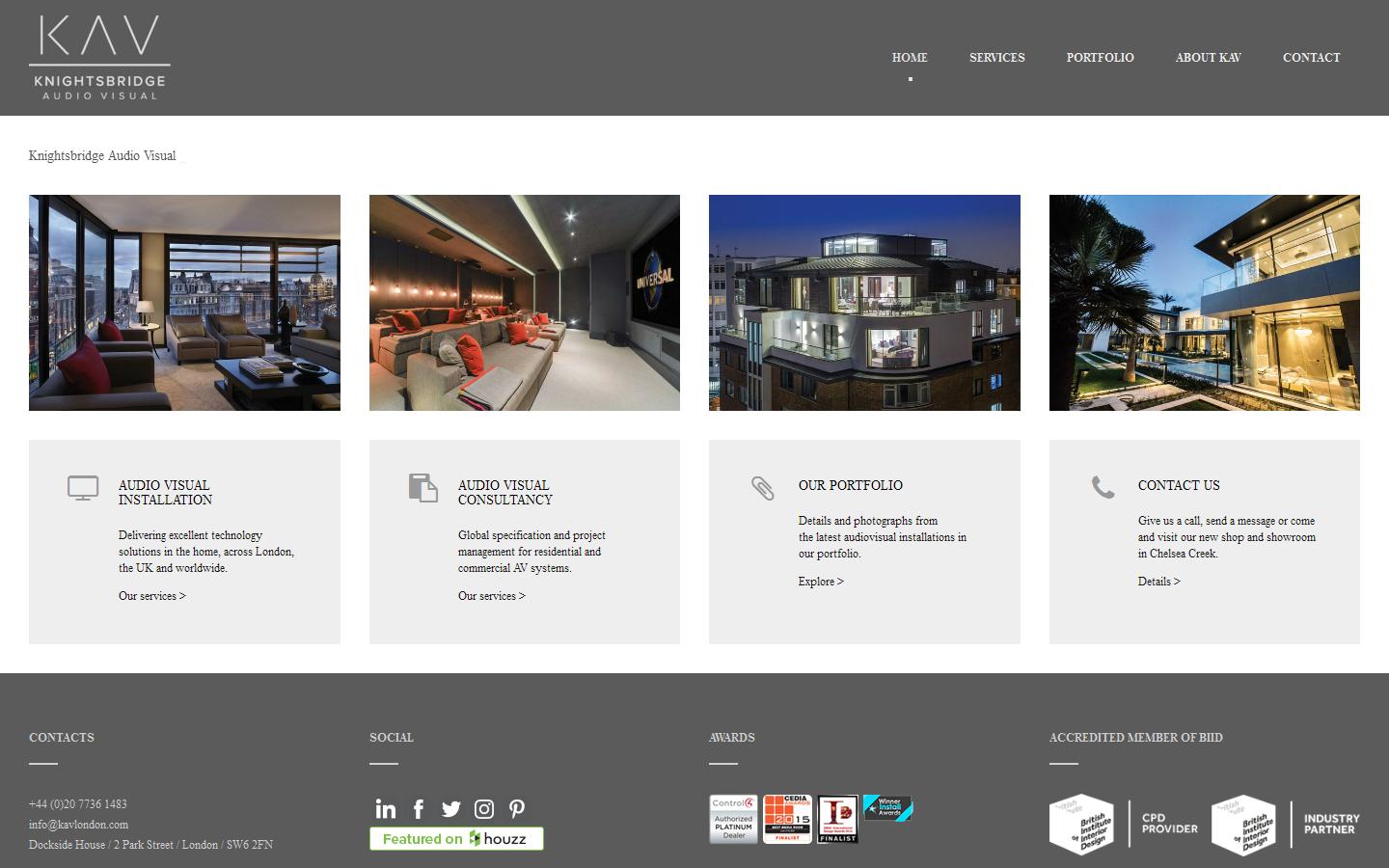 knightsbridge Audio Visual Website