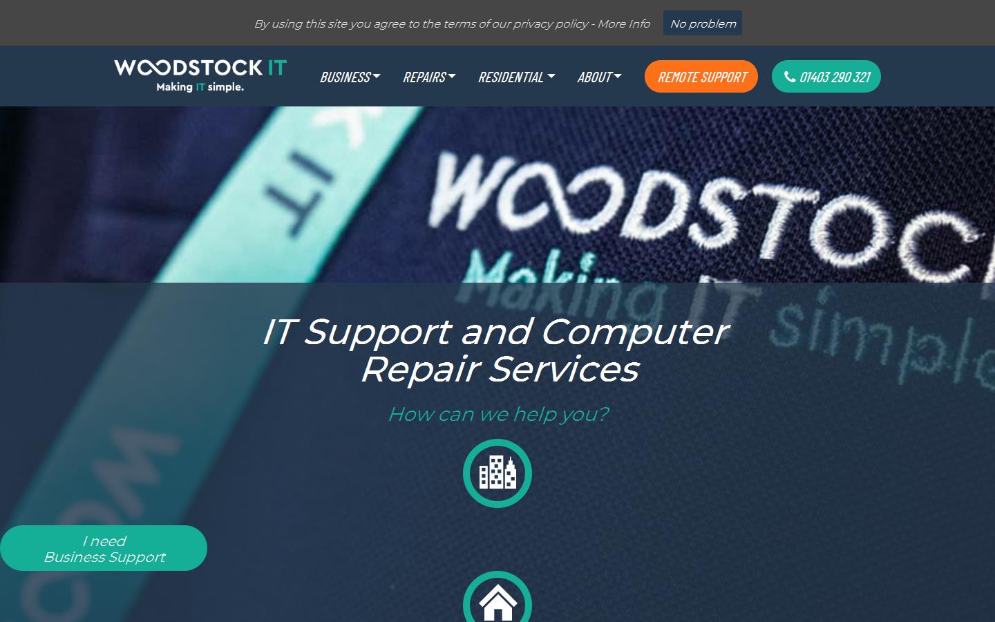 Woodstock IT Services Ltd Website