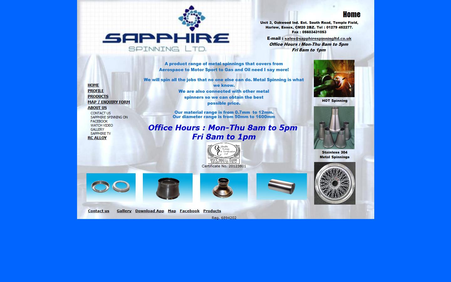 Sapphire Spinning Ltd Website