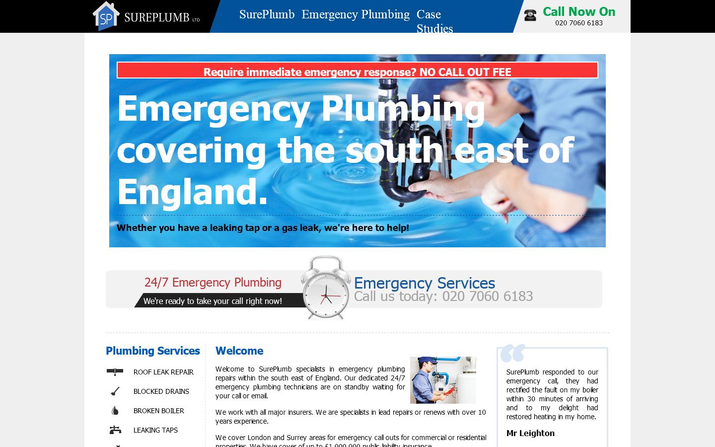 Sure Plumb Website