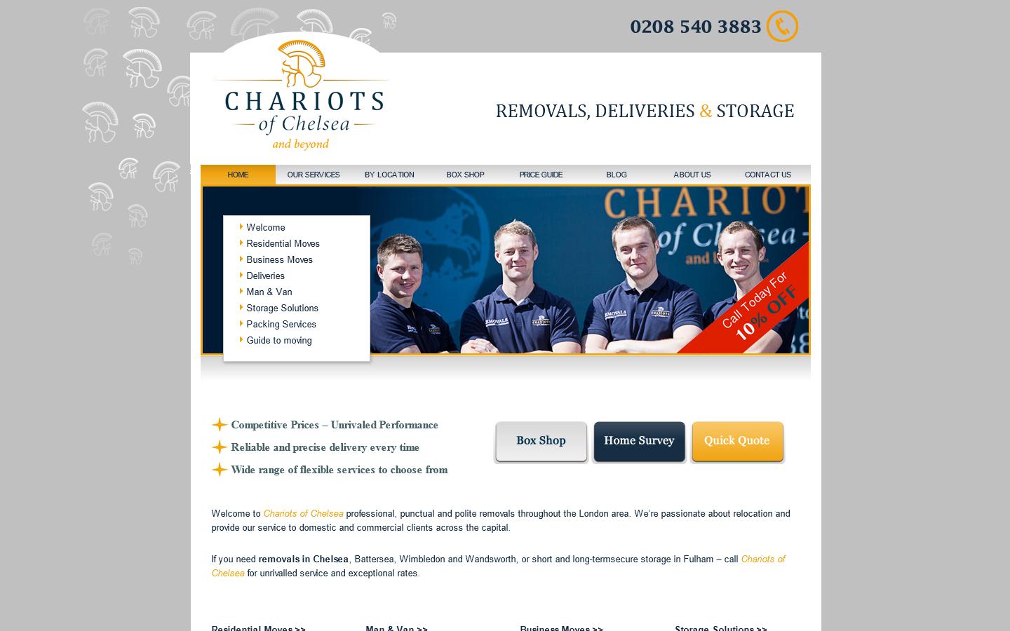 Chariots of Chelsea Website