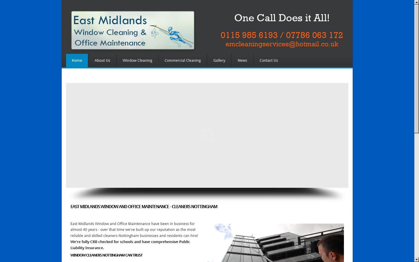 East Midlands Window and Office Maintenance Servic Website