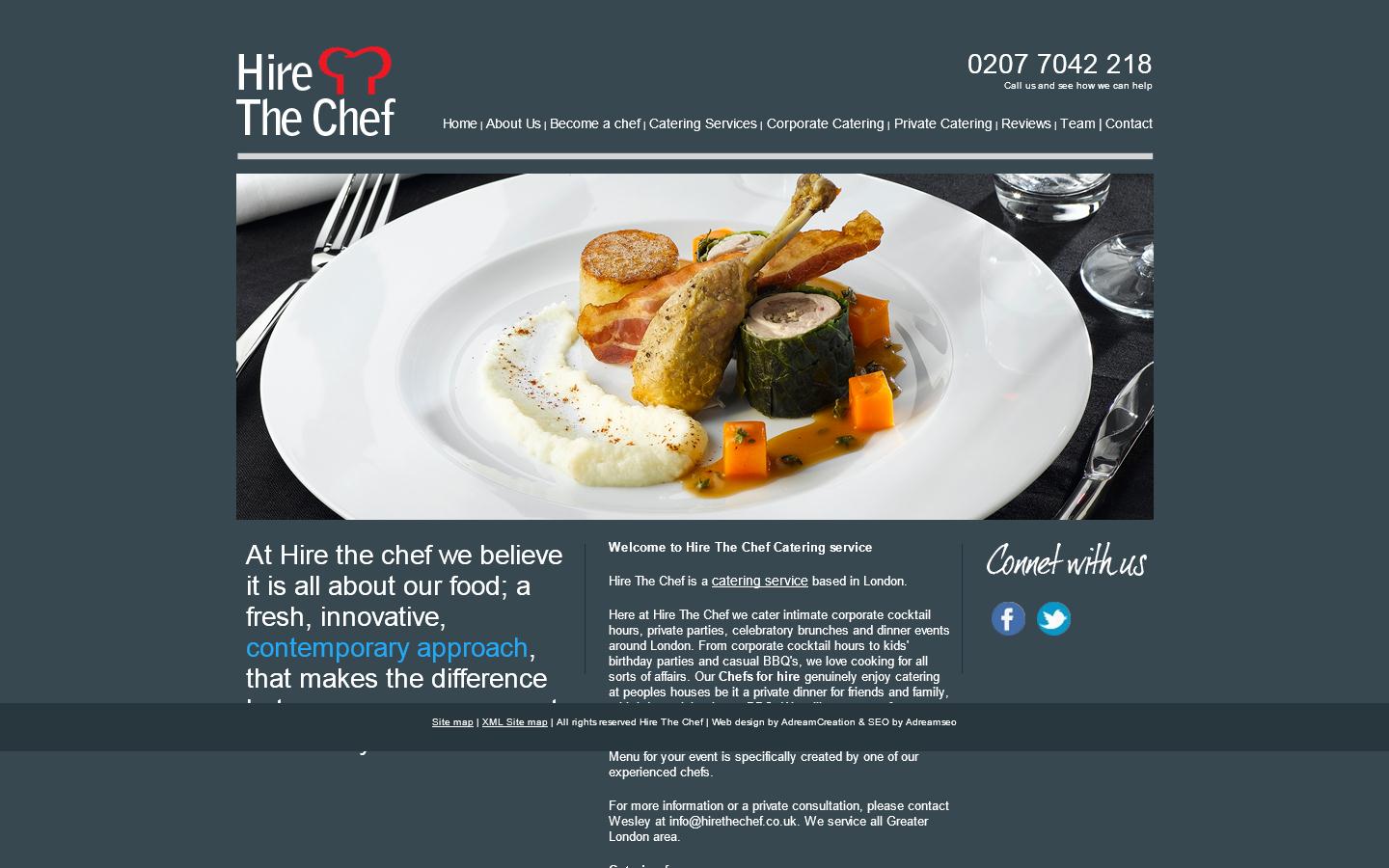 Chef For Hire Website