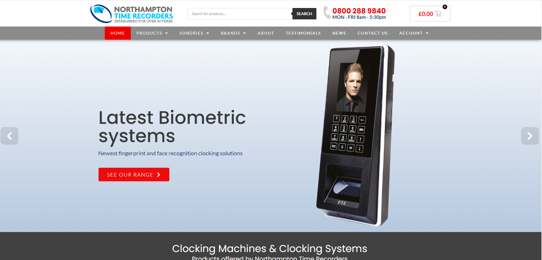 Northampton Time Recorders Limited Website