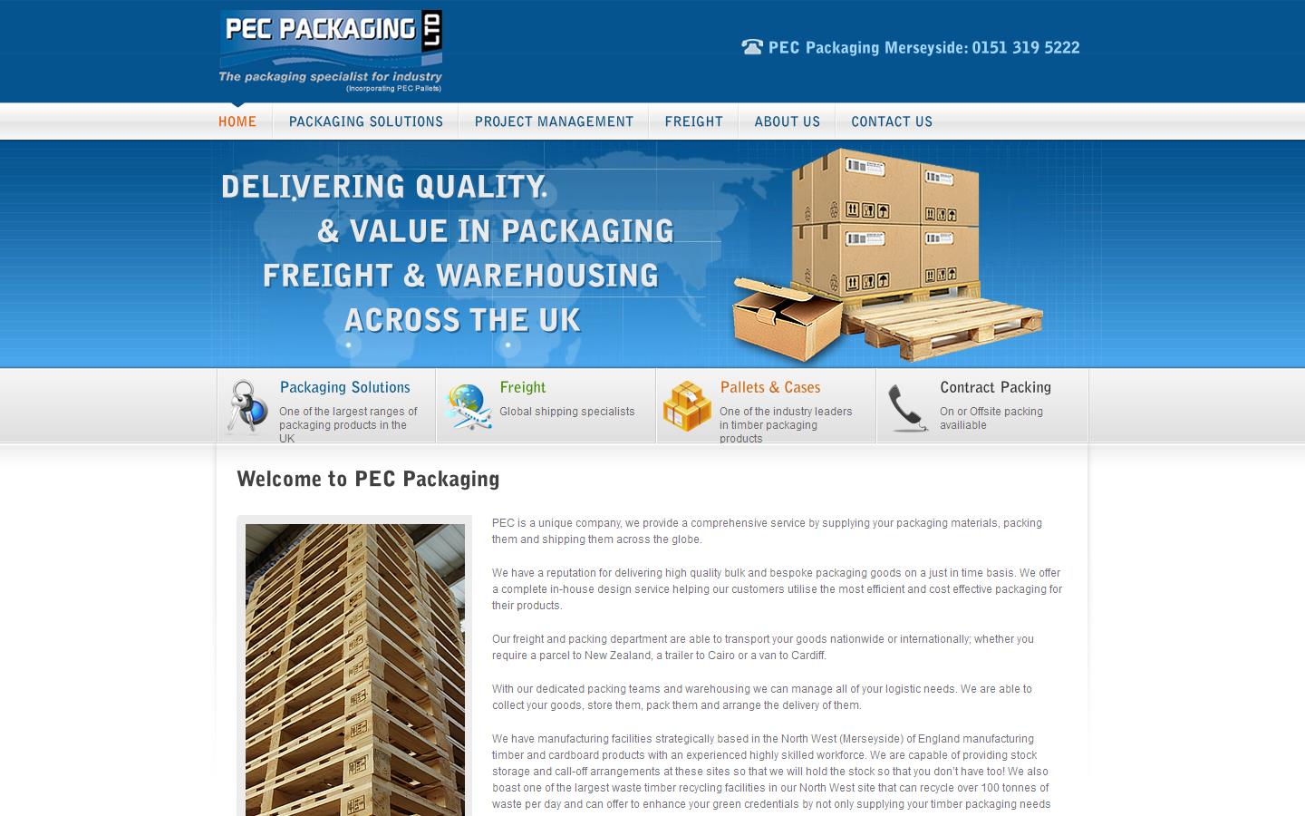 PEC Packaging  Website