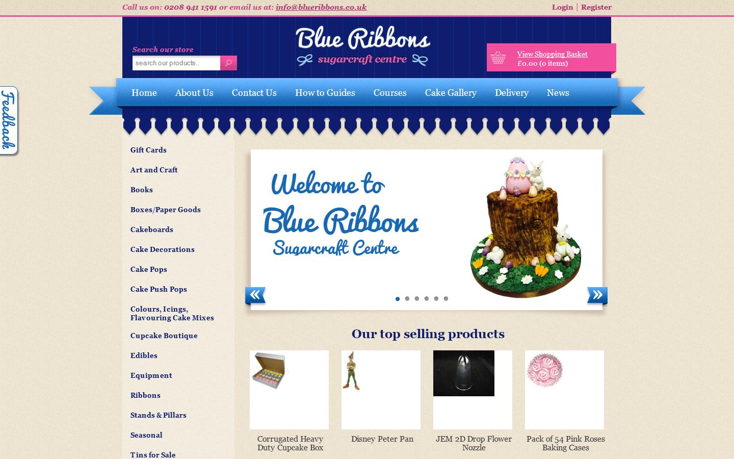 Blue Ribbons Sugarcraft Centre Website