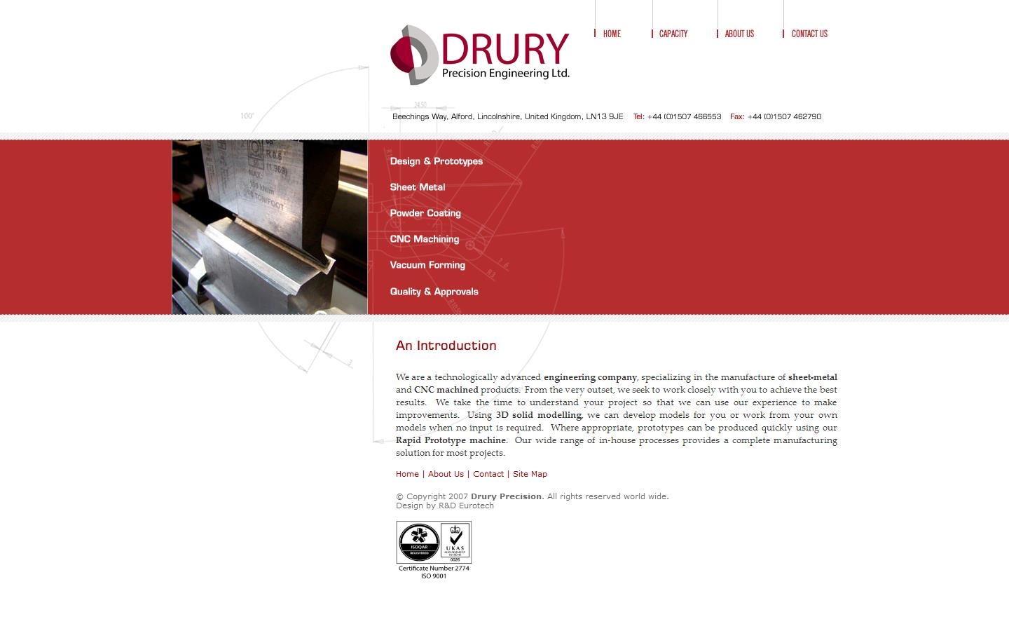Drury Precision Engineering Website