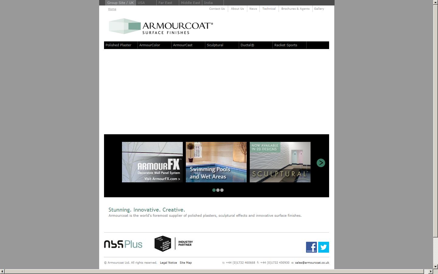 Armourcoat Ltd Website
