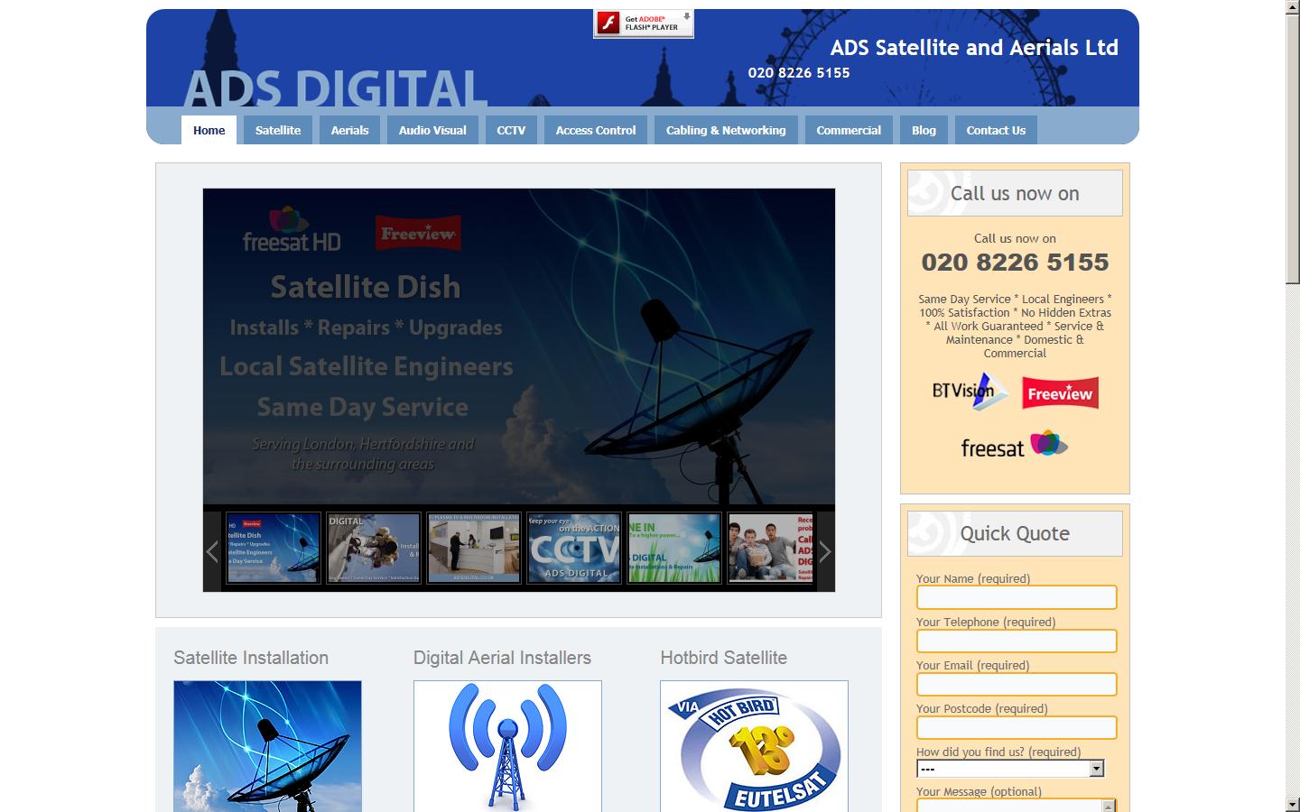 ADS Satellite and Aerials Ltd Website