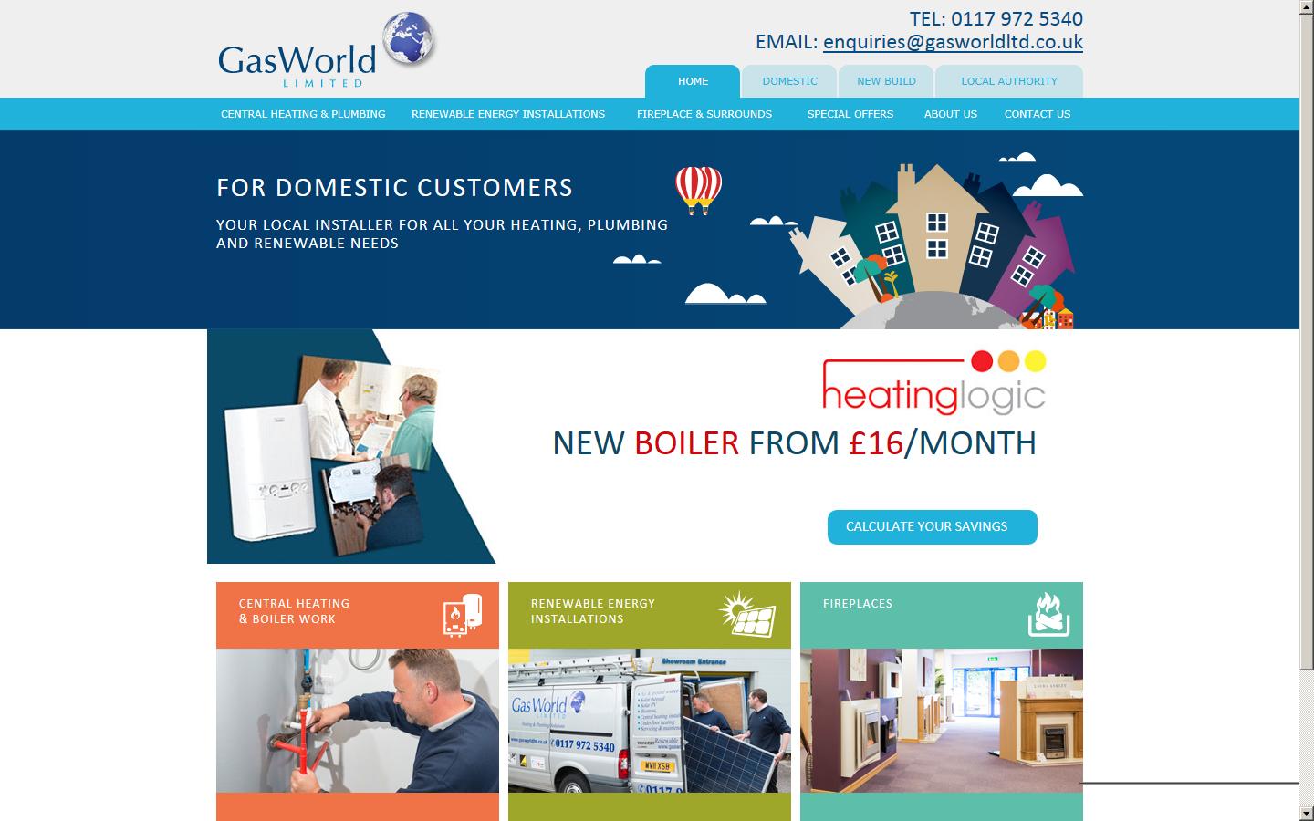 Gas World Ltd Website