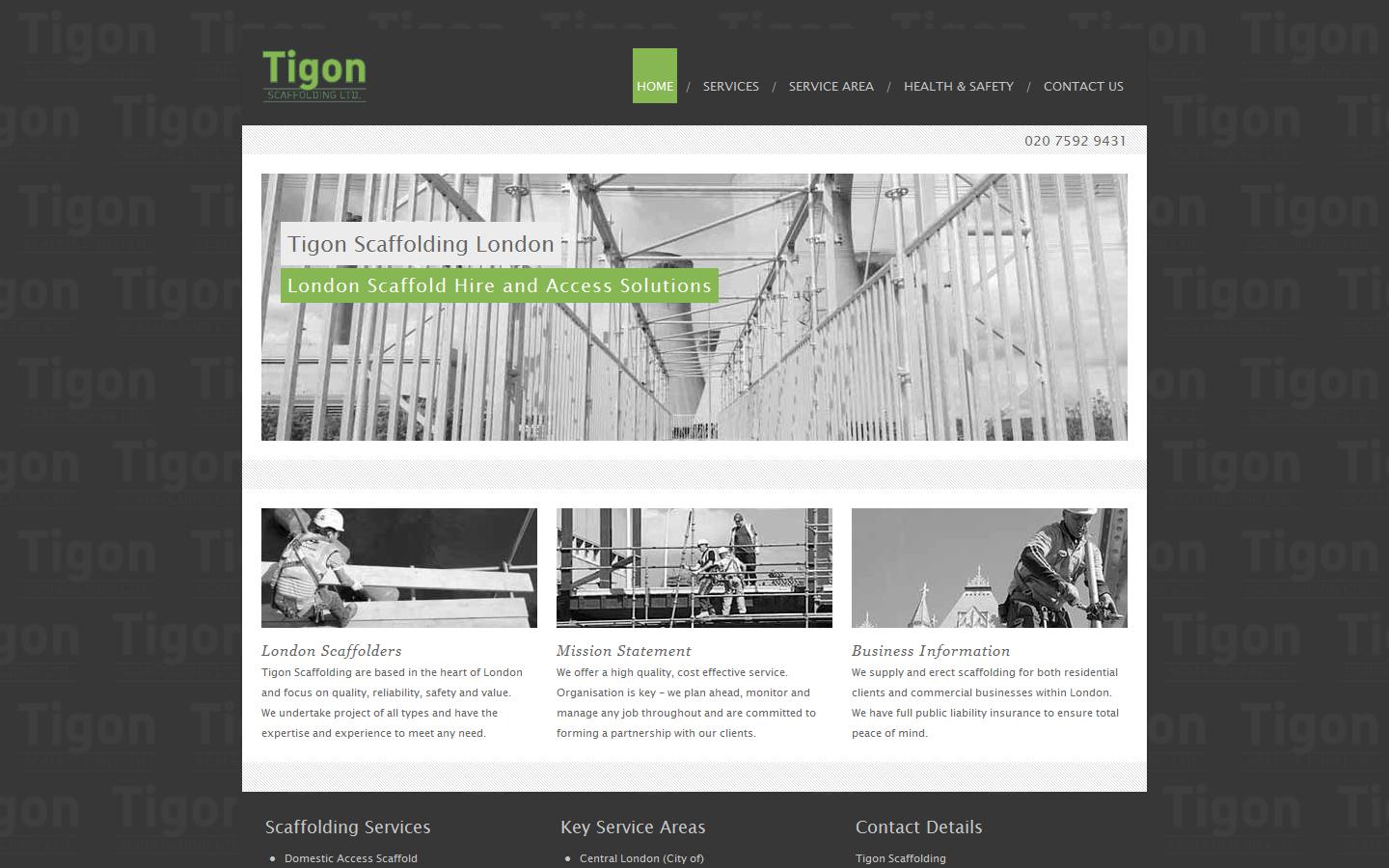 Tigon Scaffolding Website
