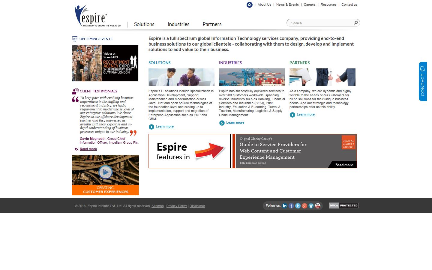 Espire Infolabs Ltd Website