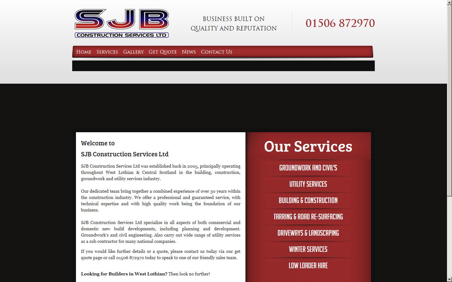 SJB Construction Services Ltd Website