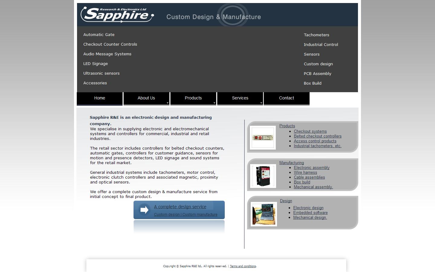 Sapphire Research & Electronics Ltd Website